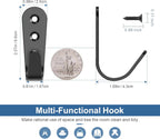 10PCS Hooks - Wall Mount Coat Hooks with 20 Screws for Hanging Coats, Towels, Backpacks, Hats, Dog Leashes, Coffee Mugs