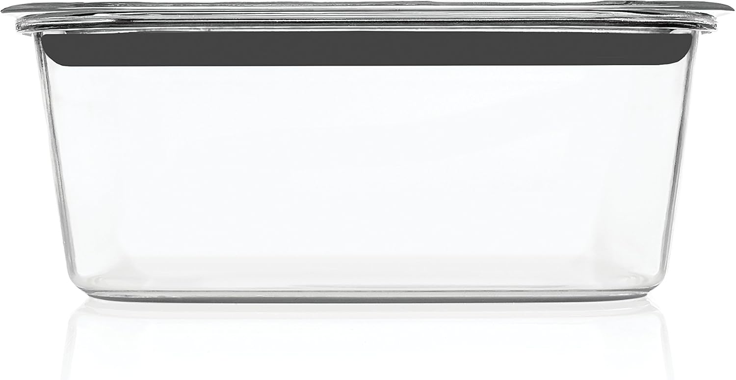Rubbermaid Brilliance Large Food Storage Container, 9.6 Cup, BPA-Free, Leak-Proof, Clear