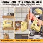 Electric Hand Mixer with Stainless Steel Whisk, Dough Hook Attachment and Storage Bag, Handheld Mixer for Baking Cakes, Eggs, Cream Food Mixers. Turbo Boost /5 Speed Kitchen Blender YELLOW