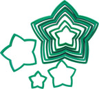 R&M International Star Tree Cookie Cutters to Make 3D Tree, 10-Piece Plastic Set