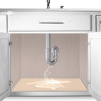 The Original Under Sink Mat - Adjustable Silicone mat, Waterproof Under The Sink Bathroom Vanity Mat, Under sink mats for kitchen waterproof - 28" x 19" or smaller