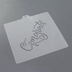 Congrats Hand Lettered Stencil and Cookie Cutter, Cookie Stencil, Cutter Stenci(Congrats)