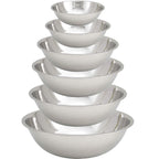 Tiger Chef Stainless Steel Mixing Bowls Set for Kitchen - Nesting Prep Bowls (Set of 6)