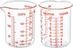 High Borosilicate Glass Measuring Cup-V-Shaped Spout，Glass Measuring Beaker for Kitchen or Restaurant, Easy to Read, 150 ML (5 Oz)-Pack of 2