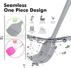 HOTEC Basting Brushes Silicone Heat Resistant Pastry Brushes Spread Oil Butter Sauce Marinades for BBQ Grill Barbecue Baking Kitchen Cooking BPA Free Dishwasher Safe (Grey 2)