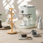 BAMBANG Mug Holder Tree, 360° Rotating 8 Hooks Coffee Cup Holder for Counter Top, Bamboo Coffee Mug Rack Stand for Kitchen Countertop Home, Natural