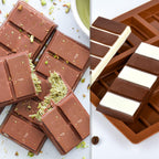 Silicone Chocolate Bar Mold Reusable-Nonstick Baking Molds for Homemade Candy, Ice Cubes, DIY Treats 2 Pack (5 Snap)