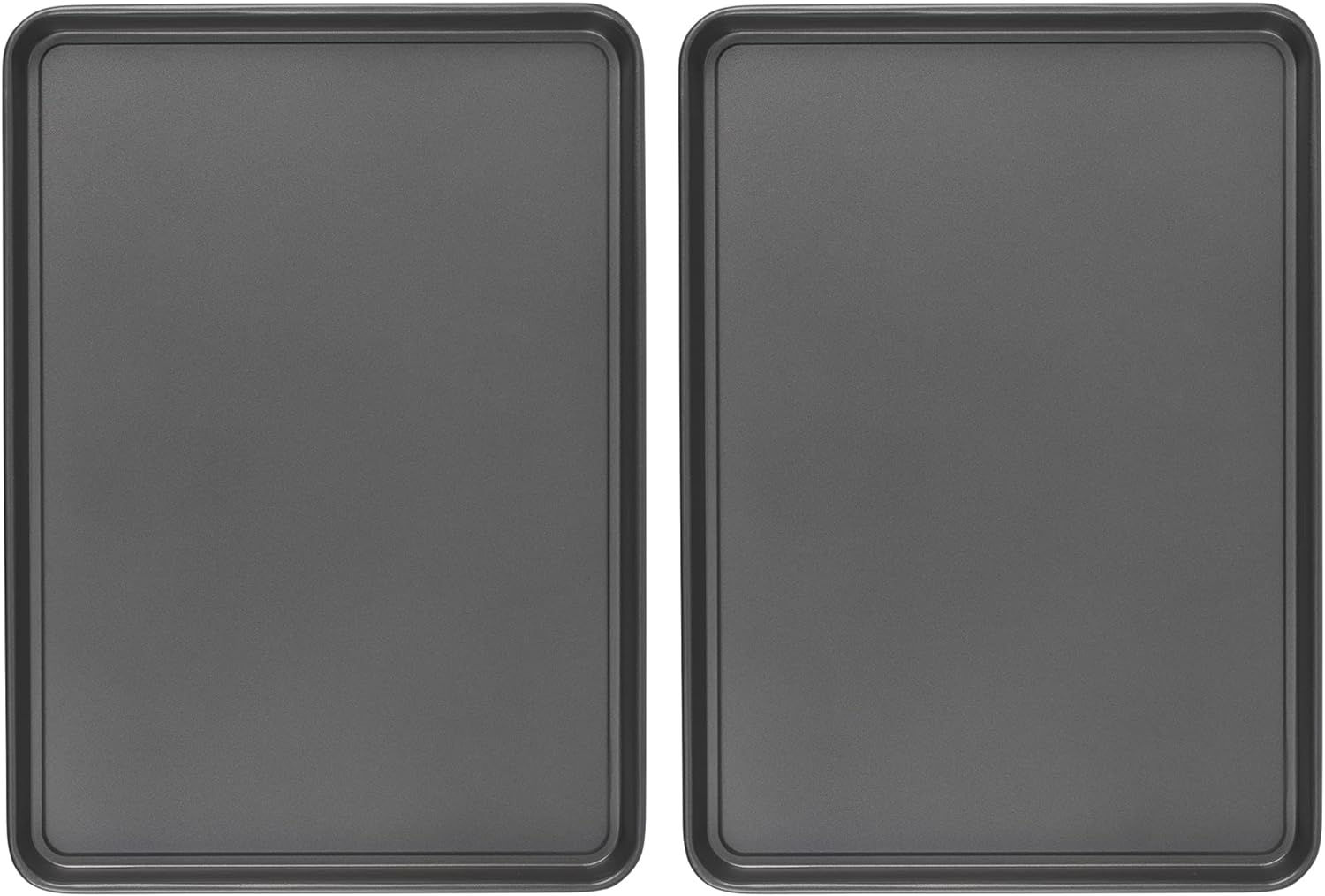 GoodCook Everday Nonstick Carbon Steel 15” x 21” Baking Sheet Set, 2 Pack – Extra-Large Carbon Steel Cooking Pans, Bakeware Set, Cookie Sheets for Baking, Oven Pan Set