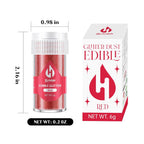 Red Edible Glitter for Cocktails - 6g Red Luster Dust Edible Drink Glitter Food Grade Metallic Shimmer Powder Sprinkles for Beverage Cake Chocolate Candy