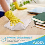 AIDEA Microfiber Cleaning Cloth 12PK, Dish Cloths White, Strong Water Absorption, Lint Free Rags, Scratch Free, Streak Free Microfiber Towels, Kitchen Dish Towels White, 11.5"x 11.5"