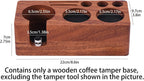 Espresso Tamping Station(51/54MM) Walnut Wood, Espresso Coffee Anti-pressure Pad Stand, Espresso Station,Coffee Tamper Station Organizer for Countertop