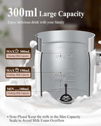 5-in-1 Milk Frother and Steamer - Upgraded Automatic Milk Steamer 11.8oz Hot & Cold Foam Maker and Milk Warmer with LED Display Touch Screen & Two Whisks for Latte,Cappuccinos,Silent Working