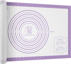 Silicone Mat for Baking, Non Stick Silicone Pastry Mat for Dough Pie Crust, Rolling Mats for Making Cookies Macarons Bread, Easy to Clean& Store