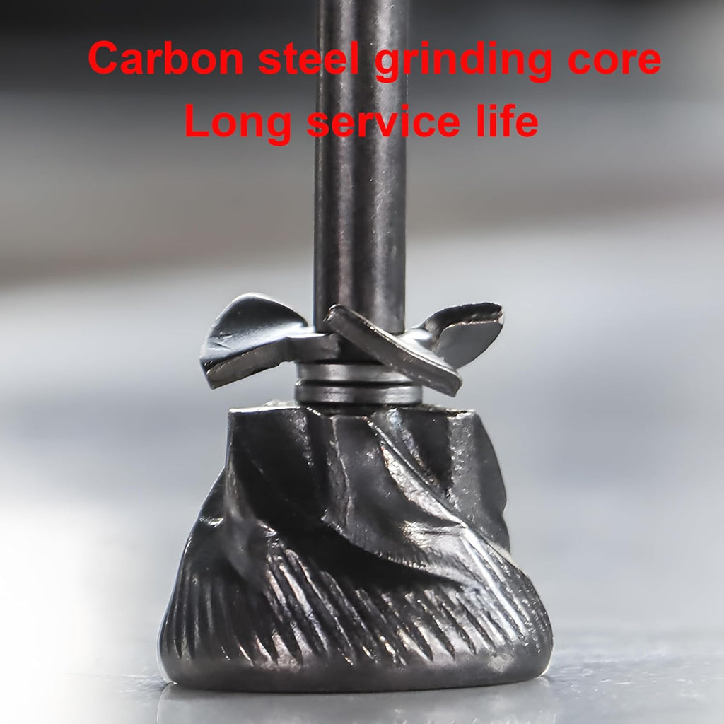 Vintage Manual Coffee Grinder with Cast Iron Wheel, Wood Handle, Carbon Steel Grinding Core, Black and Brown, 10.63x5.71 Inch