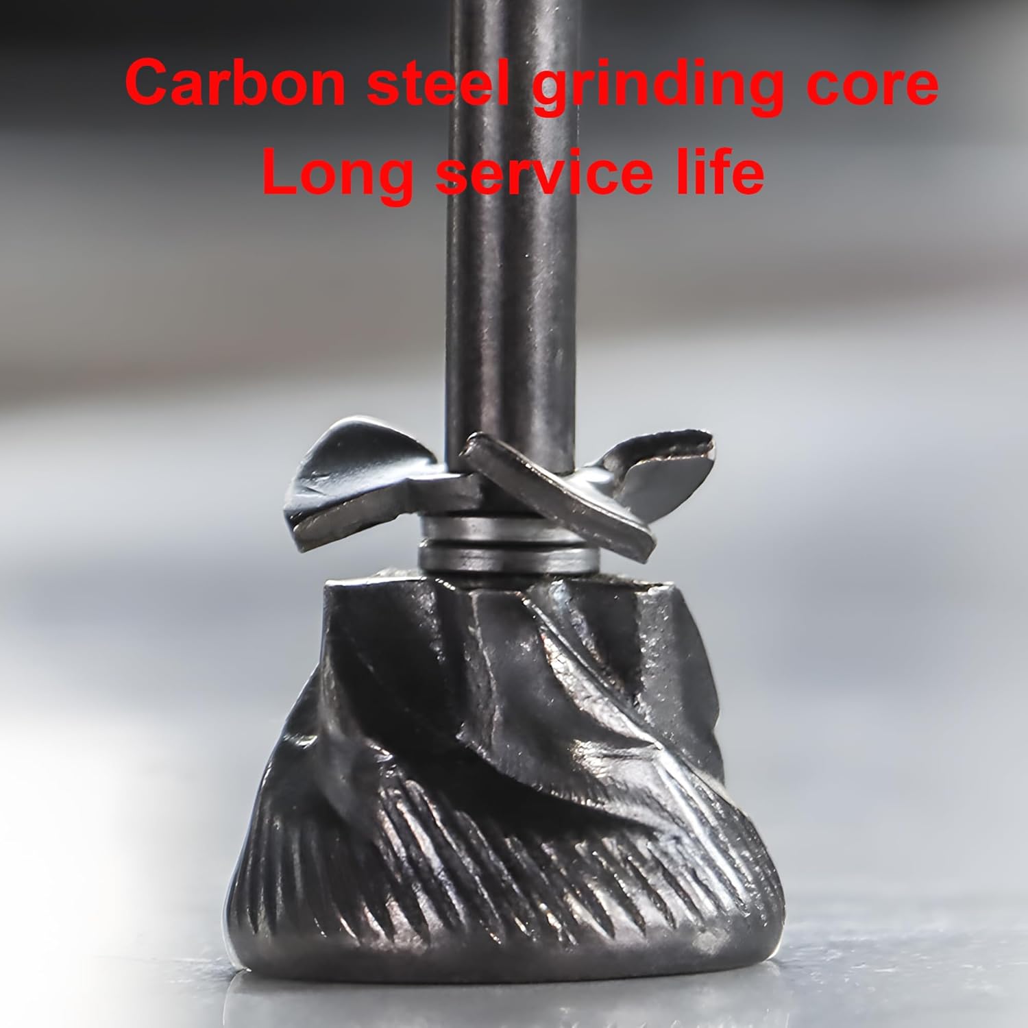 Vintage Manual Coffee Grinder with Cast Iron Wheel, Wood Handle, Carbon Steel Grinding Core, Black and Brown, 10.63x5.71 Inch