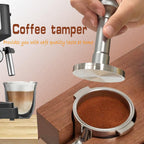 53.3mm Espresso Tamper - Premium Barista Coffee Tamper with Aluminum Handle and Stainless Steel Base, Compatible with Breville Barista Express 54mm Portafilter Basket (Gun Metal)