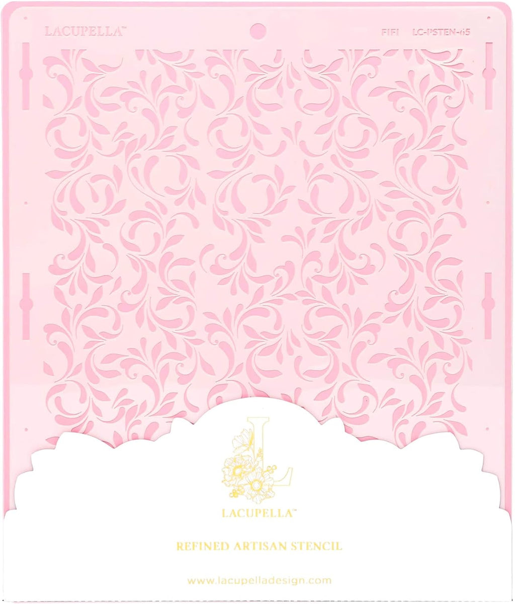 Cake Decorating Stencil for Tall Buttercream Cake, Royal Icing, Ganache, Paint, Airbrush (FIFI)