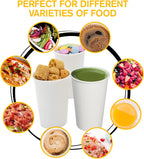 Smygoods White Disposable Paper Coffee Cups with Lids (24 OZ, 50 Count) For Hot Beverages, Tea, Espresso, Cocoa - To Go Drink Containers, Café & Office