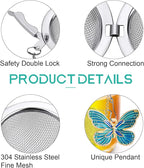 Set of 2 Tea Infuser for Loose Leaf Tea with Butterfly and Flower Charms - Stainless Steel Tea Strainers by NSTaygate