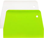 (2PCS) Dough Scraper Bowl Scraper ，Food safe Plastic Dough Cutter， Flexible Plastic Scraper Practical Bench Scraper Multipurpose Food Scrappers for Bread Dough Cake Fondant Icing