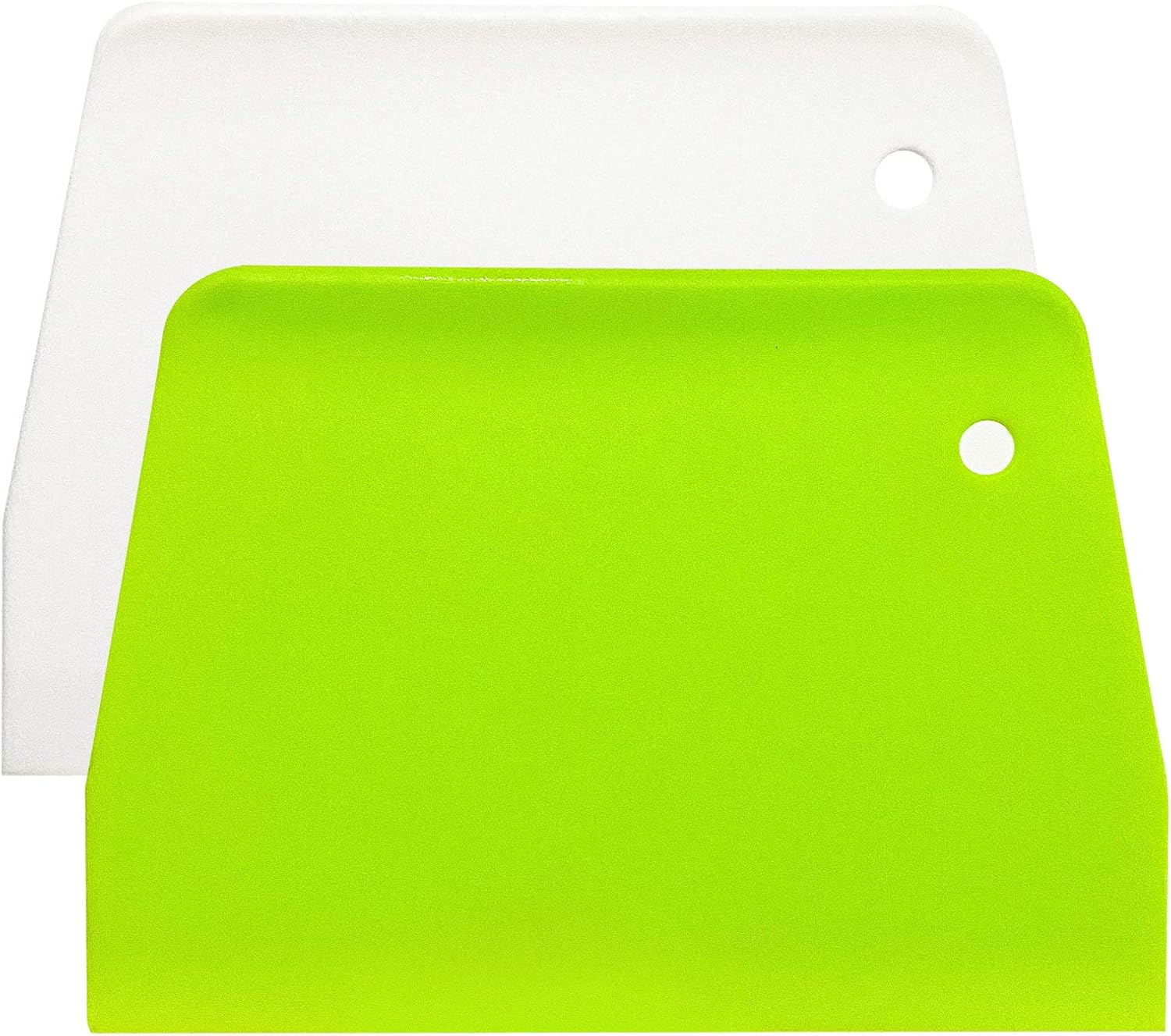 (2PCS) Dough Scraper Bowl Scraper ，Food safe Plastic Dough Cutter， Flexible Plastic Scraper Practical Bench Scraper Multipurpose Food Scrappers for Bread Dough Cake Fondant Icing