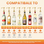 VOISEN Coffee Syrup Pumps, 12 Pack Gold Syrup Pump, Skinny Syrup Pump for 750ml 25.4oz Syrup Bottle, Syrup Pumps Dispenser for Kitchen Dinning Coffee Bar Drinking Mixes,DaVinci,Jordans