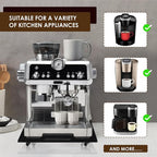 360° Sliding Tray for Coffee Maker & Kitchen Appliances - Silent Rubber Wheels, Acrylic Organizer Tray for Under Cabinet - Space Saving Countertop Accessory, 13x14 Inch (Black)