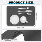uxcell Silicone Mats for Kitchen Counter, 23.6" x 15.7" Non-Slip Countertop Protector Mat Heat Resistant Coffee Mat Waterproof Table Placemat, Dark Gray