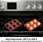 Silicone Muffin Pan 1 Pack, 6-Cavity Chocolate Molds Silicone, Nonstick BPA Free Silicone Baking Molds, Dishwasher & Microwave Safe Muffin Tin, Easy To Use and Clean Candy Molds