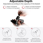 IKAPE Mantis WDT Distribution Tool with Clean Brush, 51mm Espresso Stirrer Distribution Tool for Barista - 8 Needle Espresso Stirrer with Dosing Funnel & Stand, Adjustable Needle Height, Walnut Handle