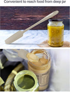 2-Pack Vovoly Silicone Jar Spatulas, Small Seamless Design Rubber Scraper with Stainless Steel Core, Heat Resistant and Non-Stick Mini Spatula for Jars and Blenders, BPA Free,11 IN, Khaki