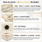 Caperci Large Silverware Organizer for Kitchen Drawer & Utensils - Expandable Drawer Organizer for Cutlery, Flatware & Gadget, BPA-Free Thick Plastic, Wider Compartments & Non-skid Feet (Tofu)