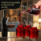 24 Pack Single Serving Wine Carafe Glass Small Mini Carafe Individual Wine Refill Decanter for Dinner Parties Tastings Bars Restaurants (6.5 oz)