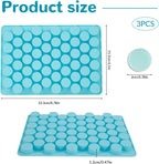 3 Pcs Round Chocolate Silicone Molds for Candy, Gummy, Caramels, Ganache, Ice Cubes, 55 Cavity Per Piece