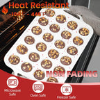 CAKETIME Mini Muffin Pan, Metal Reinforced Frame Mini Cupcake Pans 24 Cups Nonstick Muffin Silicone Molds with Handle for Baking Muffins, Cupcakes, Egg Bites 2 Pack Heart-Shaped