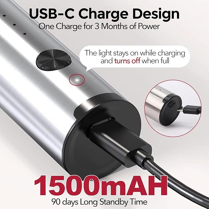 YARRAMATE Rechargeable Milk Frother Wand Handheld, 3 Speed Adjustable Electric Drink Mixer with 2 Whisks, Stainless Steel Stirrer for Coffee, Lattes, Protein Shakes, Matcha, Egg