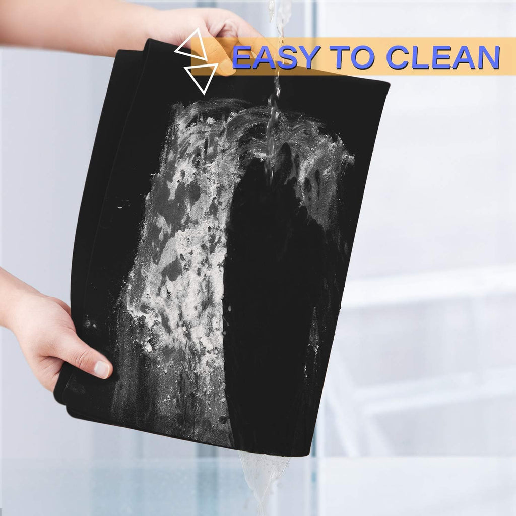 Gartful Black Extra Large Silicone Mat, 23.6 x 15.7 inches Silicone Craft Sheet, Resin Casting Molds Mat, Countertop Protector, Placemat Table Saver Pad, Reusable Nonstick Nonskid