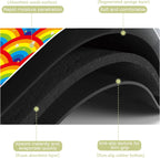 Kitchen Mat Rainbow Half Circle Star Dish Drying Mat 16"x24" Bsorbent Coffee Maker Mat for Sink Dishes or Under Rack Kitchen Counter Accessories Absorbent Hide Stain Rubber Backed Dish Drying Pad