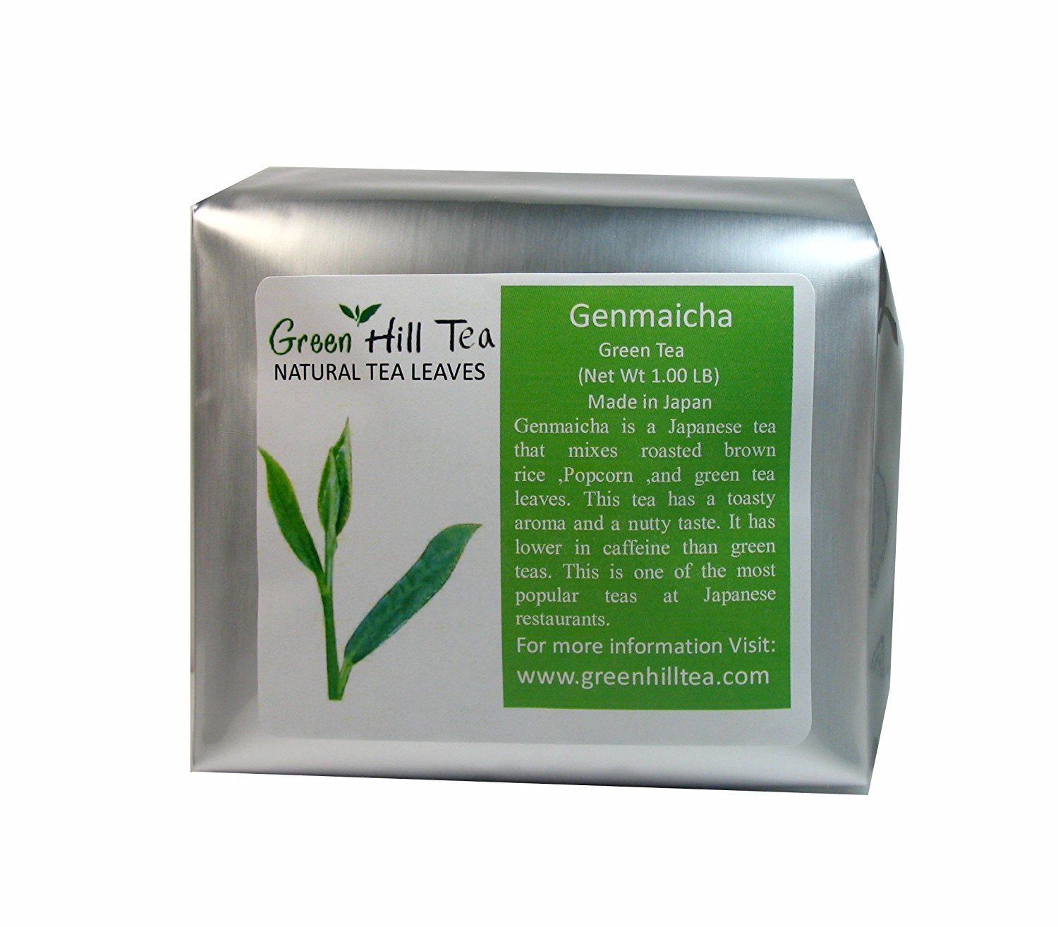 Japanese Genmaicha Popcorn Green Tea premium green tea helps the stomach to digest – 1lb Tea Bag