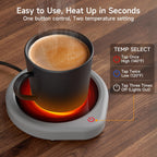 Coffee Mug Warmer, Cup Warmer for Desk with Auto Shut Off, Electric Beverage Tea Water Milk Warmer with Smart Temperature Settings, Heating Plate Candle Wax Warmer