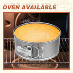 4 Pcs 6 Inch Non Stick Springform Pan with Removable Bottom Carbon Steel Round Springform Cheesecake Pan with Stainless Steel Spring Buckles for Baking Kitchens Restaurant(Gray)