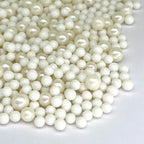 Manvscakes Sprinkles- Edible Cake and Cupcake Sprinkles with Assorted Shapes and Sizes for Parties, Metallic Sprinkle Mix for Cookies, Ice Cream, Cake and Cupcake Decorating, Silver white sprinkle