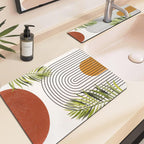 19.5" x 12" Dish Drying Mat & 24" x 5.5" Sink Splash Guard, Super Absorbent Drainer Rack Mat for Kitchen Counter Coffee Bar