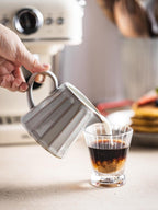 Ceramic Creamer Pitcher,Creamer Container with Handle, Small Milk Pitcher Cup for Coffee, Sauces, Salad, 10 OZ, Cream White