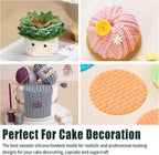 KALAIEN Sweater Texture Fondant Impression Mats Knit Fondant Embosser Texture Mats for Clay Cake Decorating Molds 1Pcs(Style 3)
