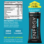 NewTrition® Extra Strength Energy Shots, 250mg Caffeine Energy Shots with Vitamin B & Amino Acids, Sugar-Free Vitamin Energy Shot, 1.7 fl oz (Pack of 24, Blue Raspberry)