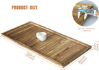 40"x20" Extra Large Long Rectangle Ottoman Table Tray - Rustic Wooden Nature Serving Tray for Farmhouse Decorative Oversized Coffee Table Trays Living Room Kitchen Counter Breakfast