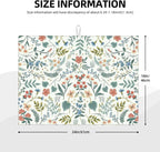 2Pcs Dish Drying Mats Faucet Mats Sets Large Size Coffee Mats Sink Faucet Mat Splash Guard for Kitchen Counter Bathroom Sink Coffee Bar Kitchen Decor (Wildflowers 1, 18"x24" 15" x 5.5"Set)