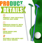 30 Pcs Golf Putter Swizzle Stir Sticks Coffee and Cocktail Stirrers 7.48 Inch Drink Plastic Golf Club Cocktail Swizzle Sticks Party Decorations Favors Reusable for Garnish or Mixers