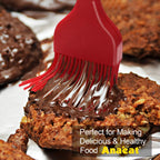 Anaeat High Heat Resistant Silicone Basting Pastry Brush Set of 2- Hygienic One-Pieces Design Spread Oil Butter for BBQ Grill Barbecue Baking Kitchen Cooking - BPA Free & Dishwasher Safe (10"+8.2")